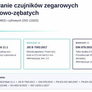 instrukcja wzorcowania czujników zegarowych